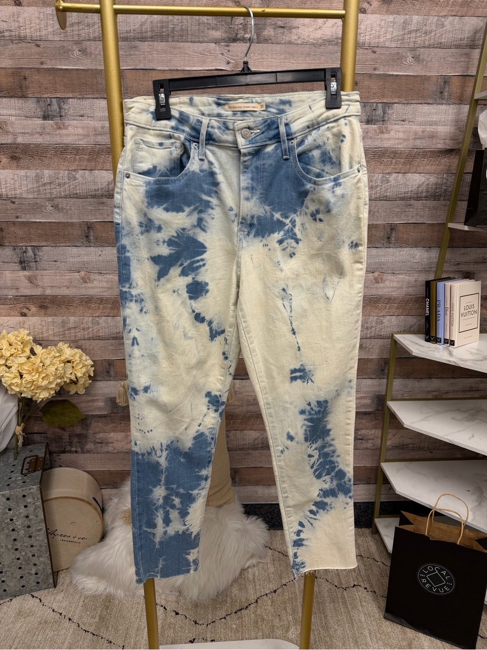 Levi’s Light Tie-Dye 721 High Rise Skinny Ankle 31